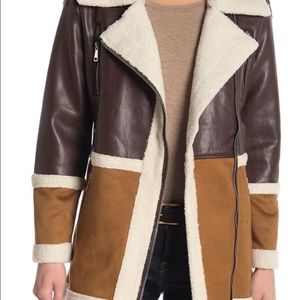 Romeo & Juliet Couture Colorblock Faux Leather & F